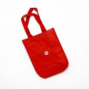 Lululemon red small reusable tote bag (9.5x12)